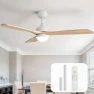 Thumbnail Smart Wood Ceiling Fan with Light — Smart Fan, Sofucor