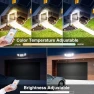 Thumbnail 100W Smart Flood Lights Outdoor, 3 Adjustable Heads, 9000LM Dimmable Hardwired Security Light, WiFi Alexa Control... — Smart Light Bulb, Onforu