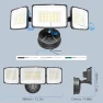 Thumbnail 100W Smart Flood Lights Outdoor, 3 Adjustable Heads, 9000LM Dimmable Hardwired Security Light, WiFi Alexa Control... — Smart Light Bulb, Onforu