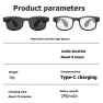 Thumbnail Multifunction Touch Music Playback Remote Camera Control Voice Assistant BT Smart Sunglasses — Smart Glasses