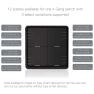 Thumbnail ZigBee Wireless 4-Gang 12-Scene Push Button Controller — Smart Button Pusher, MOES