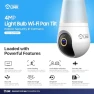 Thumbnail 4MP Light Bulb WiFi Camera with Pan/Tilt and Human Detection — Security Camera, Amcrest
