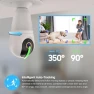 Thumbnail 4MP Light Bulb WiFi Camera with Pan/Tilt and Human Detection — Security Camera, Amcrest