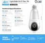 Thumbnail 4MP Light Bulb WiFi Camera with Pan/Tilt and Human Detection — Security Camera, Amcrest
