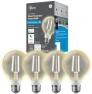 Thumbnail Smart LED Light Bulbs, G25 Globe Bulb, WiFi Light, Soft White, 60W Equivalent, 4 Pack — Smart Light Bulb, GE