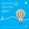 Thumbnail Smart LED Light Bulbs, G25 Globe Bulb, WiFi Light, Soft White, 60W Equivalent, 4 Pack — Smart Light Bulb, GE