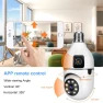 Thumbnail 4MP Full-Color Dual-Lens 2.4GHz WiFi Wireless E27 Socket Bulb Night Vision PTZ Camera — Security Camera, V380