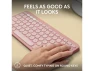 Thumbnail Wireless Keyboard Pebble Keys 2 K380s, Tonal Rose — Bluetooth Keyboard, Logitech
