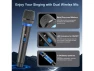 Thumbnail Portable Karaoke Machine, Black, with 2 Wireless Microphones — Karaoke Machine, JYX