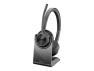 Thumbnail Wireless Bluetooth Headset with BT700 USB-A Adapter and Charging Stand — Wireless Earbuds, Poly