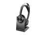 Thumbnail Voyager Focus 2 Headset with USB-C/A Adapter and Charging Stand — Wireless Earbuds, Poly