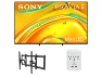 Thumbnail 65-inch Mini-LED TV with TILT-EXTENSION-37-90 and 3-OUTLET-SURGE — Smart TV, Sony