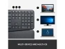 Thumbnail Wireless Ergonomic Keyboard, Black — Bluetooth Keyboard, Logitech