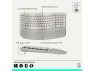 Thumbnail Wave Keys Wireless Ergonomic Keyboard — Bluetooth Keyboard, Logitech