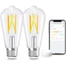 Smart Edison Bulbs, Tunable White, Dimmable, Remote Control, 4-Pack — Smart Light Bulb, Linkind