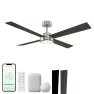 Smart 4-Blade Ceiling Fan with LED Light Kit, East Grove Home