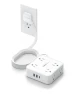 Flat Plug Power Strip Surge Protector, TESSAN