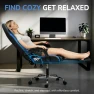 Blue, 150° recline, 330 lbs, Leather