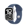 Watch Series 10 [GPS, 42mm] - Silver Aluminum Case with Denim Sport Band, S/M (Renewed), Apple