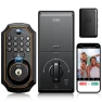 Keyless Entry Door Lock with Camera Fingerprint Smart Door Lock with App Remote Control — Smart Lock, YHV