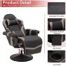 Reclining Gaming Chair with Footrest and Massage — Massage Chairs, LVUYOYO