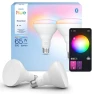 Smart LED BR30 Bulb 2-Pack, White and Color Ambiance — Smart Light Bulb, Philips