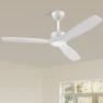 Smart Wood Flush Mount Ceiling Fan with Lights — Smart Fan, Hoenofly