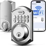 Wi-Fi Keyless Entry Door Lock with Keypad - Smart Deadbolt Lock for Front Door with 2 Keys — Smart Lock, TEEHO