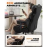 400 lbs capacity, Adjustable armrests, Hidden footrest, Mesh panels