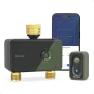 Brass Sprinkler Timer 2 Zone, IP66 Waterproof Programmable Water Hose Timer 2 Outlet with Large Display — Irrigation System, Diivoo