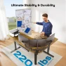 With power strip and USB, wood desktop, 220 lbs, 3 presets