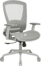 Without Headrest, Adjustable Armrests, Adjustable Lumbar, Grey Frame