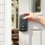 Matte black; customizable codes and keyed entry