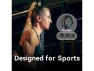 Thumbnail Wireless Bluetooth Earbuds with Over-Ear Hooks and LED Display Case — Wireless Earbuds, BMANI