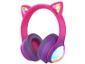 Thumbnail Kids Headphones, Hot Pink/Deep Purple — Wireless Earbuds, FosPower