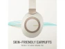 Thumbnail Wireless Over-Ear Headphones, Beige White — Wireless Earbuds, Generic Logic, Inc.