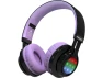 Thumbnail Bluetooth headphones for kids, foldable, Black & Purple — Wireless Earbuds, Riwbox