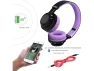 Thumbnail Bluetooth headphones for kids, foldable, Black & Purple — Wireless Earbuds, Riwbox