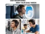 Thumbnail Over-ear Bluetooth Headphones, Black — Wireless Earbuds, WOOJONG