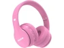 Thumbnail Pink Foldable Over-Ear Bluetooth Headphones — Wireless Earbuds, WOOJONG