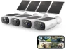 Thumbnail Solar Outdoor Security Camera, 4 Cameras, 2K — Security Camera, Trisvision