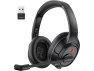 Thumbnail Wireless Bluetooth 5.0 Headset with AI-Powered Noise-Cancelling Microphone — Wireless Earbuds, EKSA