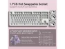 Thumbnail Gradient Pink Wireless Mechanical Keyboard — Bluetooth Keyboard, Trisvision