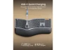 Thumbnail Full Size Split Keyboard with Backlighting and Cushioned Wrist Rest — Bluetooth Keyboard, ProtoArc