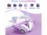 Thumbnail Purple Bluetooth Headphones with Microphone — Wireless Earbuds, Suppower