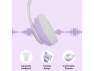 Thumbnail Purple Bluetooth Headphones with Microphone — Wireless Earbuds, Suppower