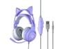 Thumbnail Purple Cat-Ear Headphones — Wireless Earbuds, Gemdeck