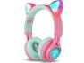 Thumbnail Cat-Ear Over-Ear Bluetooth Headphones with LED Lights — Wireless Earbuds, Riwbox