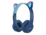 Thumbnail Foldable RGB Cat Ear Wireless Headphones with Built-in Microphone — Wireless Earbuds, Gemdeck