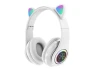Thumbnail White Cat-Ear Headphones — Wireless Earbuds, Gemdeck